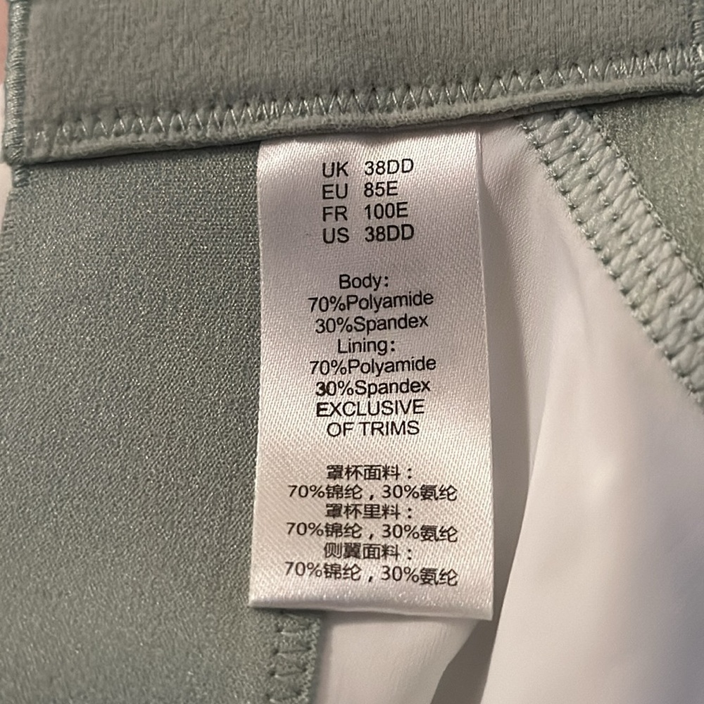 Syrokan Comfort Sports Bra Wireless Thin Cup Medium Support NWT 38DD A291 - Picture 10 of 15